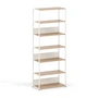 TipToe - Unit Shelving system, H 215 x 84 cm, oak / cream white