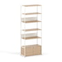 TipToe - Unit Shelving system, H 215 x 84 cm, incl. 1 door, oak / cream white