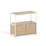 TipToe - Unit Shelving system, H 75 x 84 cm, incl. 1 door, oak / cream white