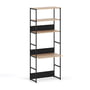 TipToe - Unit Desk system, H 215 x 84 cm, oak / graphite black