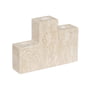 Mette Ditmer - Step candle holder, trio Travertine linen