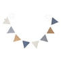 Sebra - Pennant garland, double-sided, L 250 cm, forest lake blue