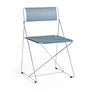HAY - X-Line chair, indoor, chrome-plated / powder blue