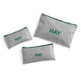 HAY - Candy Mono Toiletry bag, flat, gray (3 pieces)