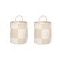OYOY - Chess Storage basket, Ø 18 cm, clay / off-white (set of 2)
