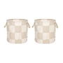 OYOY - Chess Storage basket, Ø 32 cm, clay / off-white (set of 2)