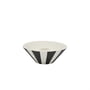 OYOY - Toppu Candle holder, low, Ø 10.5 x H 4 cm, black / white