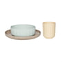 OYOY Mini - Pullo Children's tableware set, pale mint / vanilla / taupe (3 pcs.)