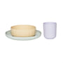 OYOY Mini - Pullo Children's tableware set, pale mint / vanilla / lavender (3 pcs.)