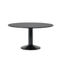 Muuto - Midst Dining table, Ø 140 cm, linoleum black / black