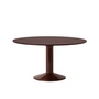 Muuto - Midst Dining table, Ø 140 cm, linoleum dark red / red