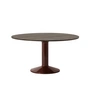Muuto - Midst Dining table, Ø 140 cm, dark oiled oak / dark red