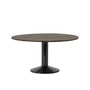 Muuto - Midst Dining table, Ø 140 cm, dark oiled oak / black