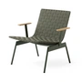 & Tradition - Ville AV45 Outdoor Lounge Chair with armrests, bronze green