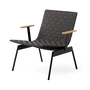 & Tradition - Ville AV45 Outdoor Lounge Chair with armrests, warm black