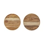 House Doctor - Wood tray, Ø 17.5 cm, acacia (set of 2)