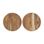 House Doctor - Wood tray, Ø 25 cm, acacia (set of 2)