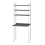 String - Workstation combination, 78 x 200 x 30 cm, dark gray / dark gray