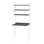 String - Workstation combination, 78 x 200 x 30 cm, dark gray / white