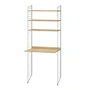 String - Workstation combination, 78 x 200 x 30 cm, oak / dark gray