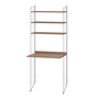 String - Workstation combination, 78 x 200 x 30 cm, walnut / dark gray