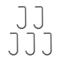 String - Hooks for metal shelf, dark gray (set of 5)