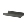 String - Metal shelf with high edge, 58 x 30 cm, dark gray
