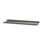 String - Metal shelf with low edge, 58 x 20 cm, dark gray