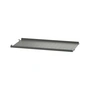 String - Metal shelf with low edge, 58 x 30 cm, dark gray