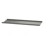 String - Metal shelf with low edge, 78 x 30 cm, dark gray