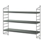 String - Pocket Wall shelf, traffic gray (RAL 7043)