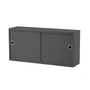 String - Cabinet module with sliding doors 78 x 20 cm, dark gray