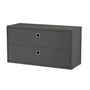 String - Cupboard module with drawers 78 x 30 cm, dark gray