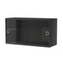 String - Display cabinet with sliding doors in glass 78 x 30 cm, dark gray