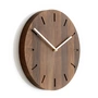 applicata - Watch:Out wall clock, smoked oak / brass