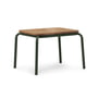 Normann Copenhagen - Vig Outdoor side table, 55 x 45 cm, natural robinia / dark green