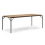Normann Copenhagen - Vig outdoor table, 90 x 200 cm, robinia natural / black