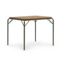 Normann Copenhagen - Vig outdoor table, 90 x 80 cm, robinia natural / dark green
