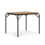 Normann Copenhagen - Vig outdoor table, 90 x 80 cm, robinia natural / black