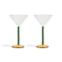 & klevering - Coupe Perle cocktail glass, green (set of 2)