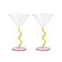 & klevering - Coupe Curve cocktail glass, caramel (set of 2)