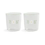 & klevering - Flora drinking glass 300 ml, white (set of 2)