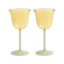 & klevering - Dot wine glass 180 ml, yellow (set of 2)