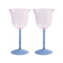 & klevering - Dot wine glass 180 ml, pink (set of 2)