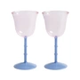 & klevering - Dot wine glass 180 ml, pink (set of 2)
