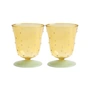& klevering - Dot drinking glass 200 ml, yellow (set of 2)
