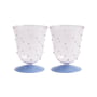 & klevering - Dot drinking glass 200 ml, pink (set of 2)