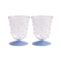 & klevering - Dot drinking glass 200 ml, pink (set of 2)