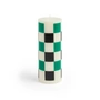 HAY - Column Candle M, off-white / green / black check