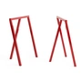 HAY - Loop Stand Frame Table trestles, H 72 cm, maroon red (2 pieces)
